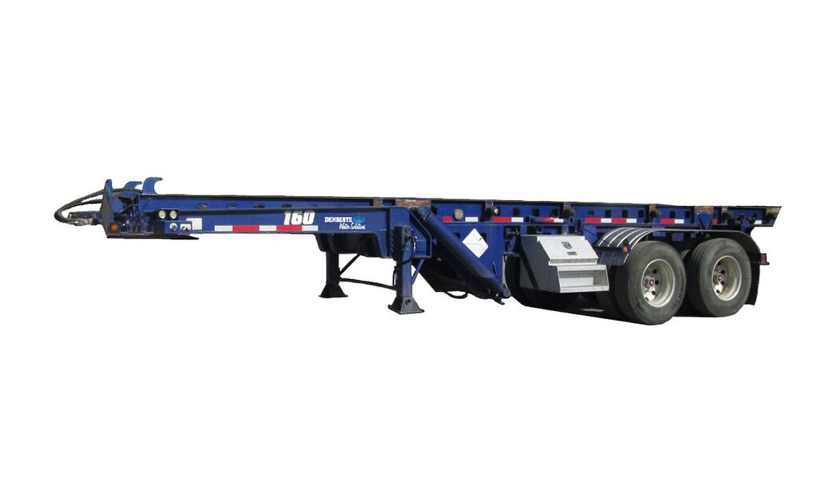 Rent single bin roll off trailers from DenBeste environmental equipment.